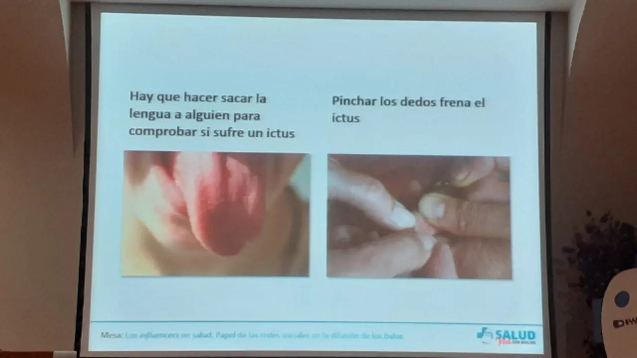 Algúns dos bulos sobre prevención de ictus mencionados no simposio. TWITTER