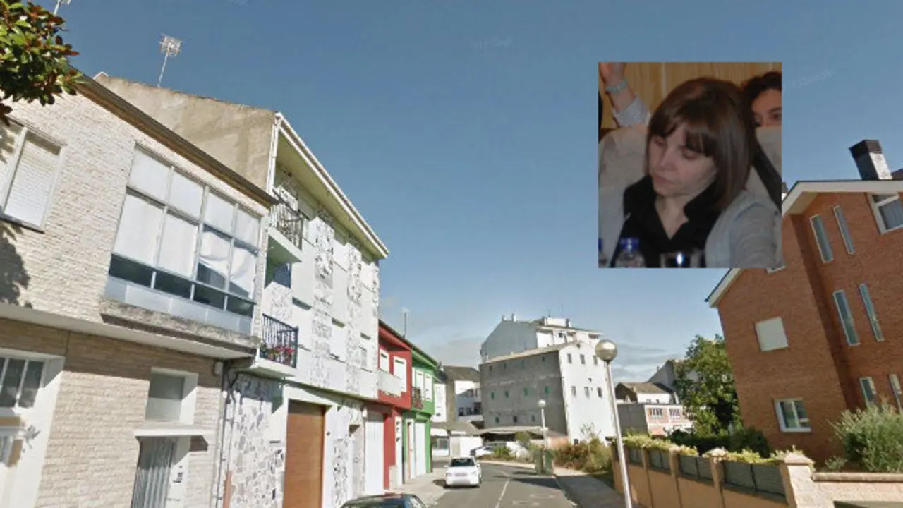 Ana Arias, sobre una imagen de la rúa Camiño Verde, donde reside ARCHIVO