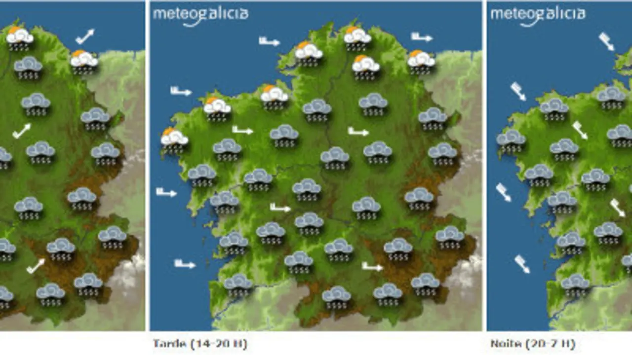 Previsión del tiempo para este viernes.METEOGALICIA