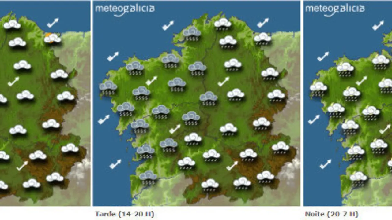 Previsi&oacute;n del tiempo para este domingo en Galicia. METEOGALICIA