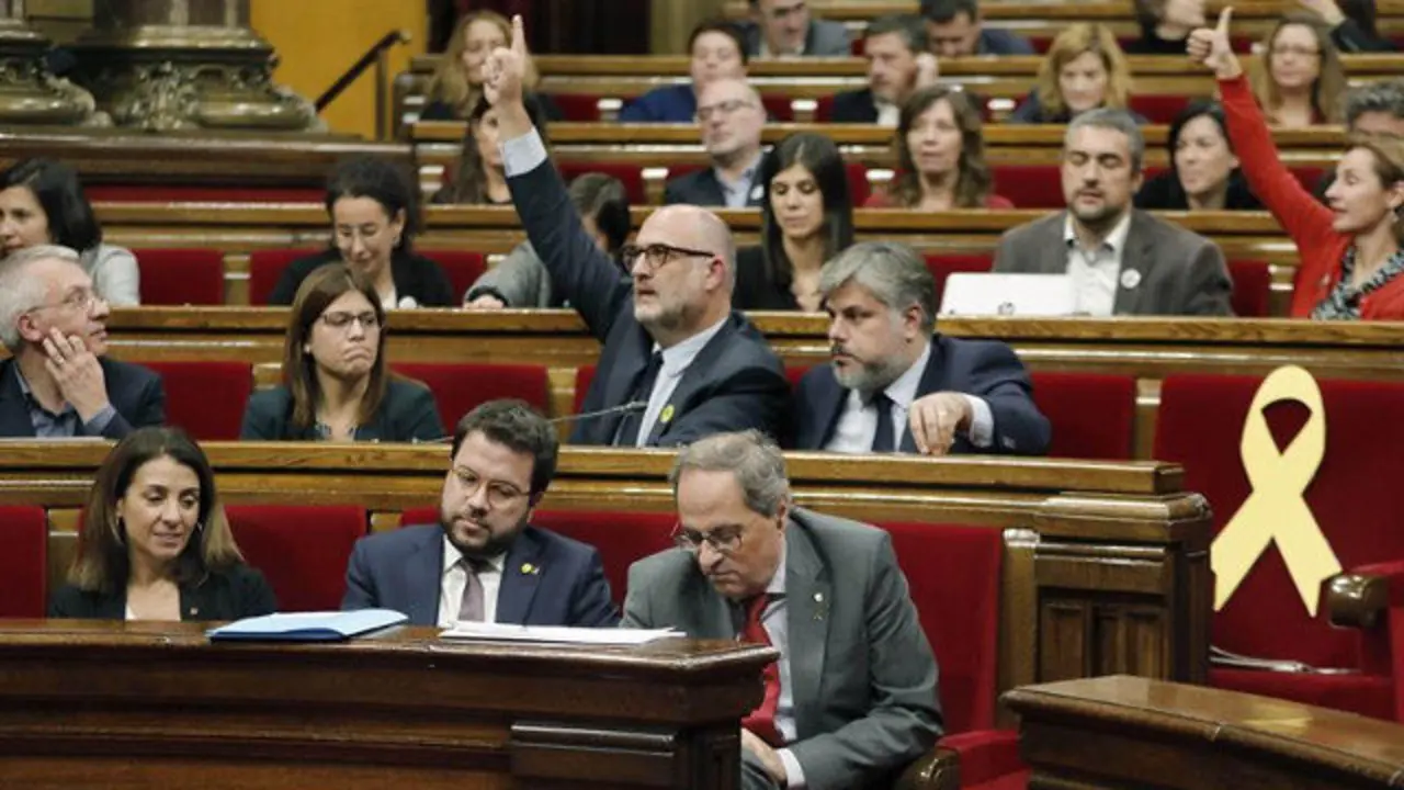 Pleno no Parlament catalán. EFE