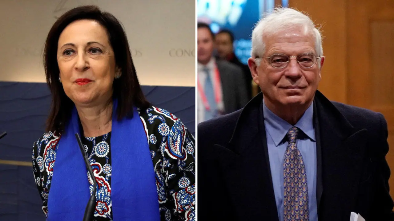 Margarita Robles y Josep Borrell. ARCHIVO