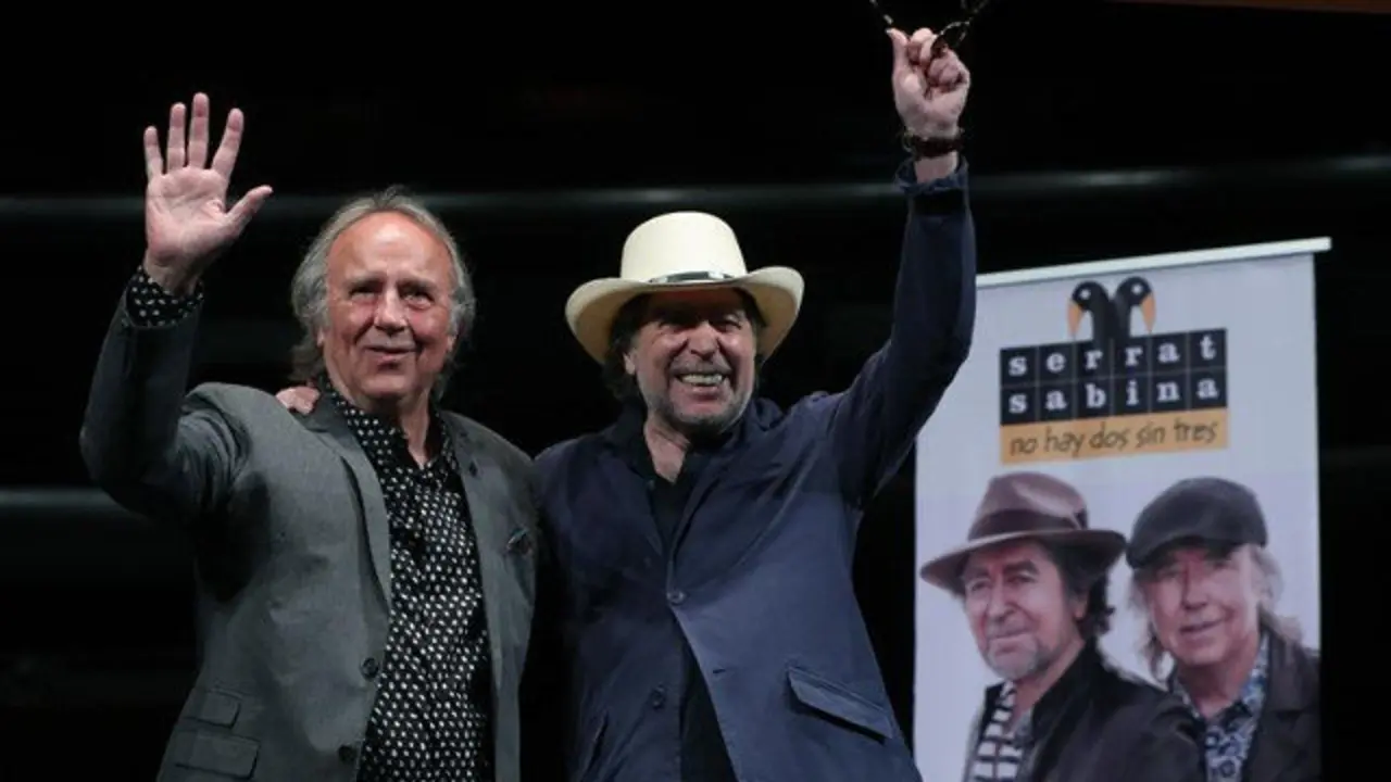 Joan Manuel Serrat (i) y Joaquín Sabina. MARIO GUZMÁN