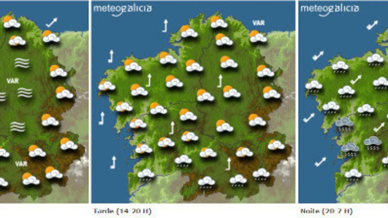 Previsi&oacute;n del tiempo para este viernes.METEOGALICIA