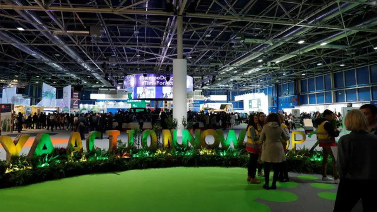Vista general de los asistentes a la segunda jornada de la COP25 bajo el lema 'Tiempo de actuar'. ZIPI