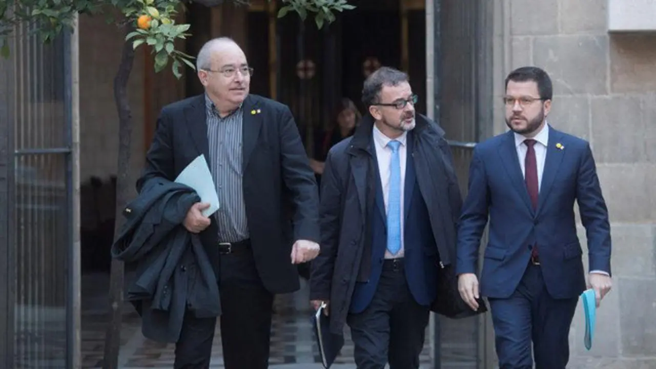 Pere Aragonès, á dereita. EFE