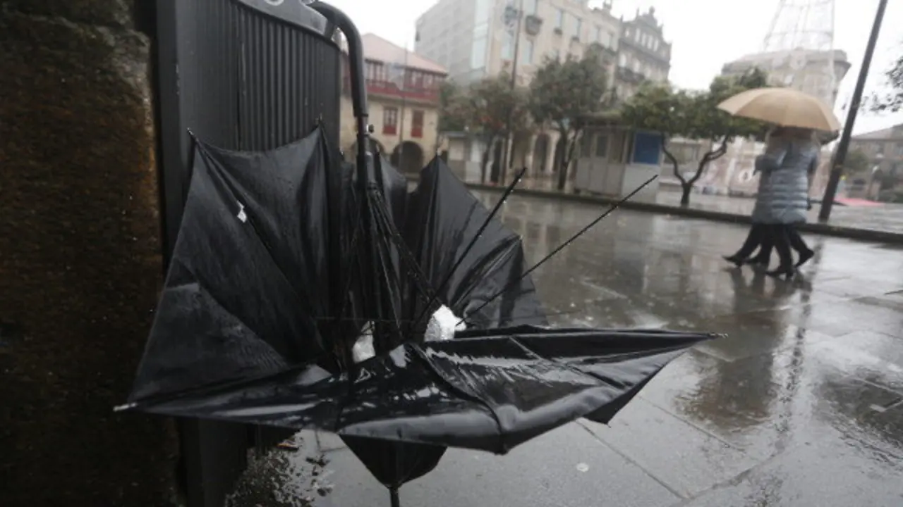 Paraguas roto. JAVIER CERVERA