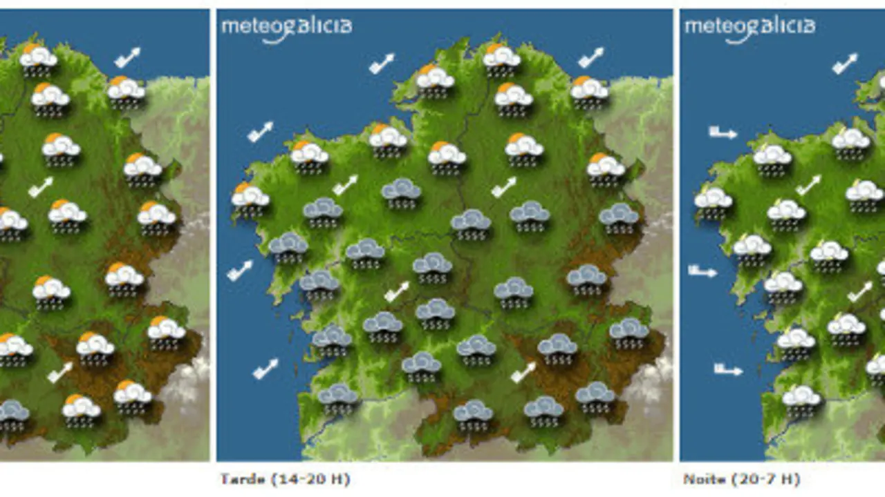 A previsi&oacute;n para este xoves. METEOGALICIA