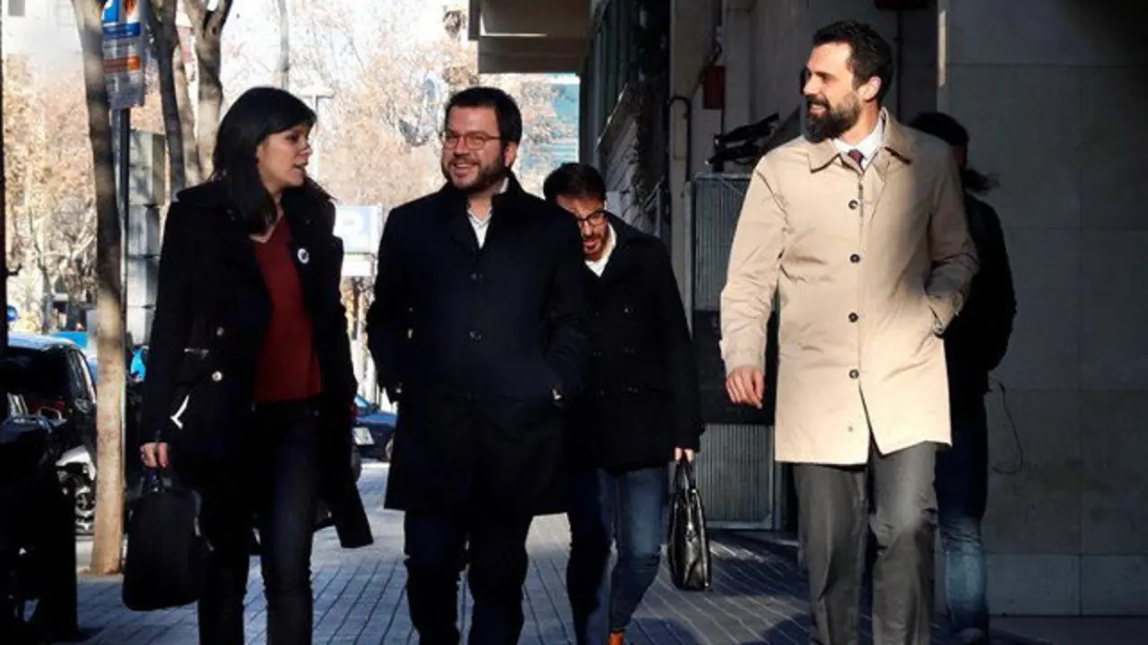 Vilalta, Aragonès y Torrent. TONI ALBIR