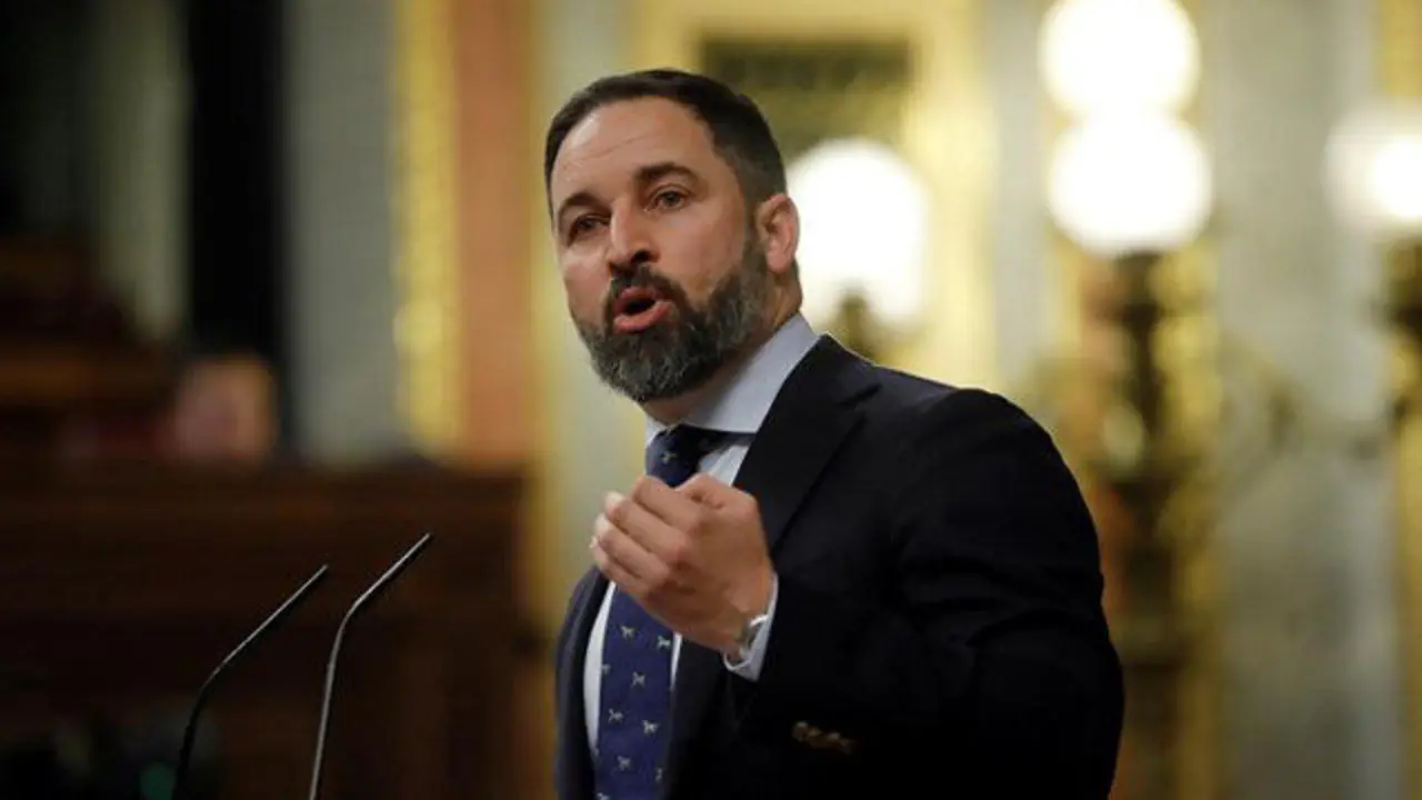 Santiago Abascal, en el debate de investidura. JUAN CARLOS HIDALGO