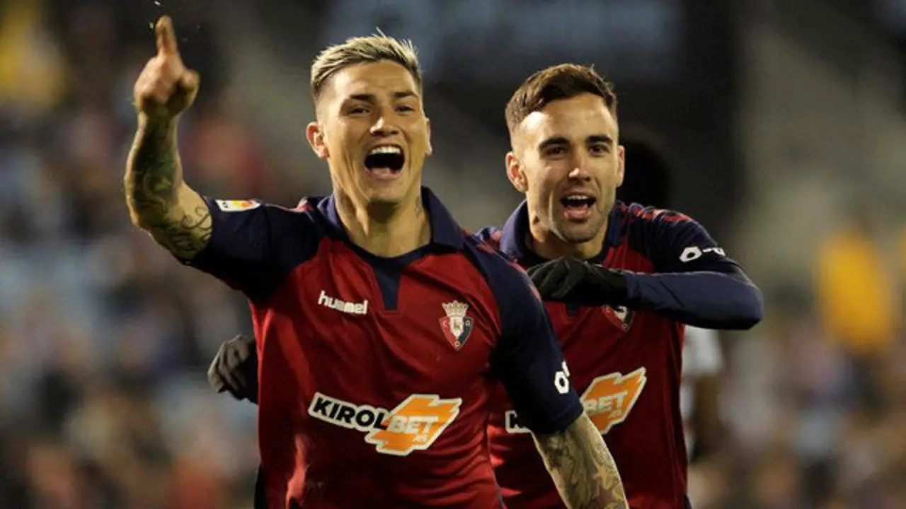 Chimy Ávila celebra su tanto en Balaídos. SALVADOR SAS