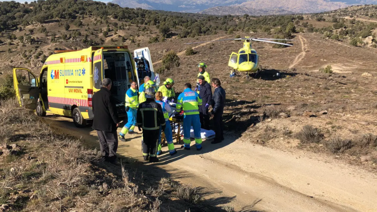 Intervención de los efectivos de emergencias en Colmenar Viejo.@112cmadrid