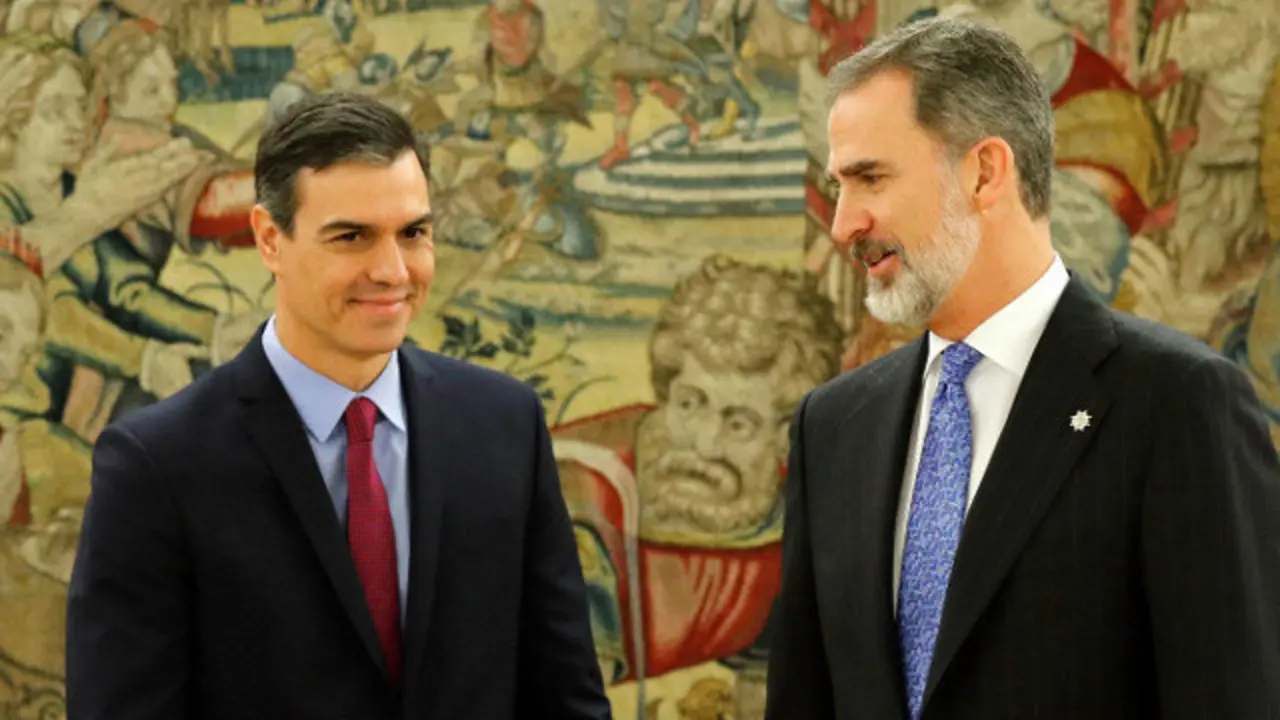 Pedro Sánchez y Don Felipe en Zarzuela JUAN CARLOS HIDALGO