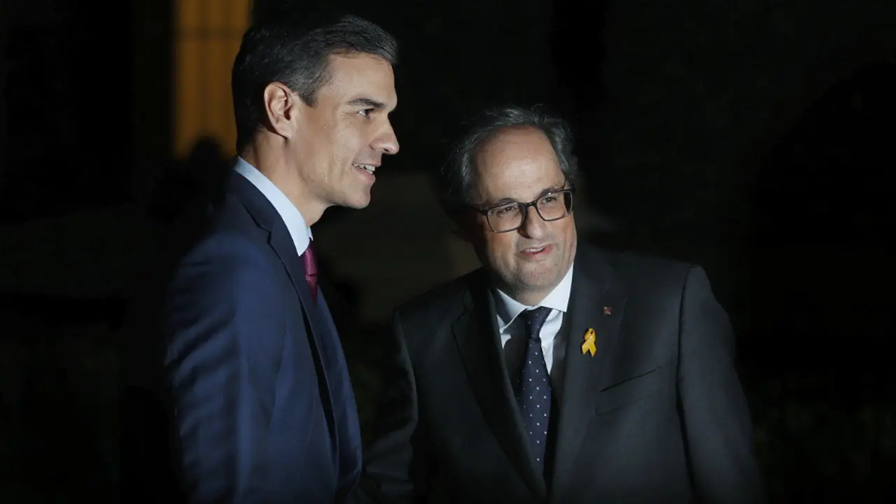 Pedro Sánchez y Quim Torra. ARCHIVO