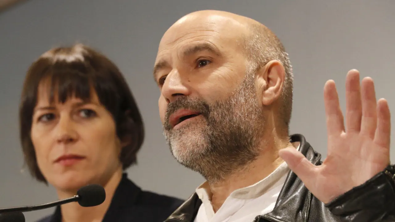 Ana Pontón e Néstor Rego, durante a rolda de prensa. LAVANDEIRA JR. (EFE)