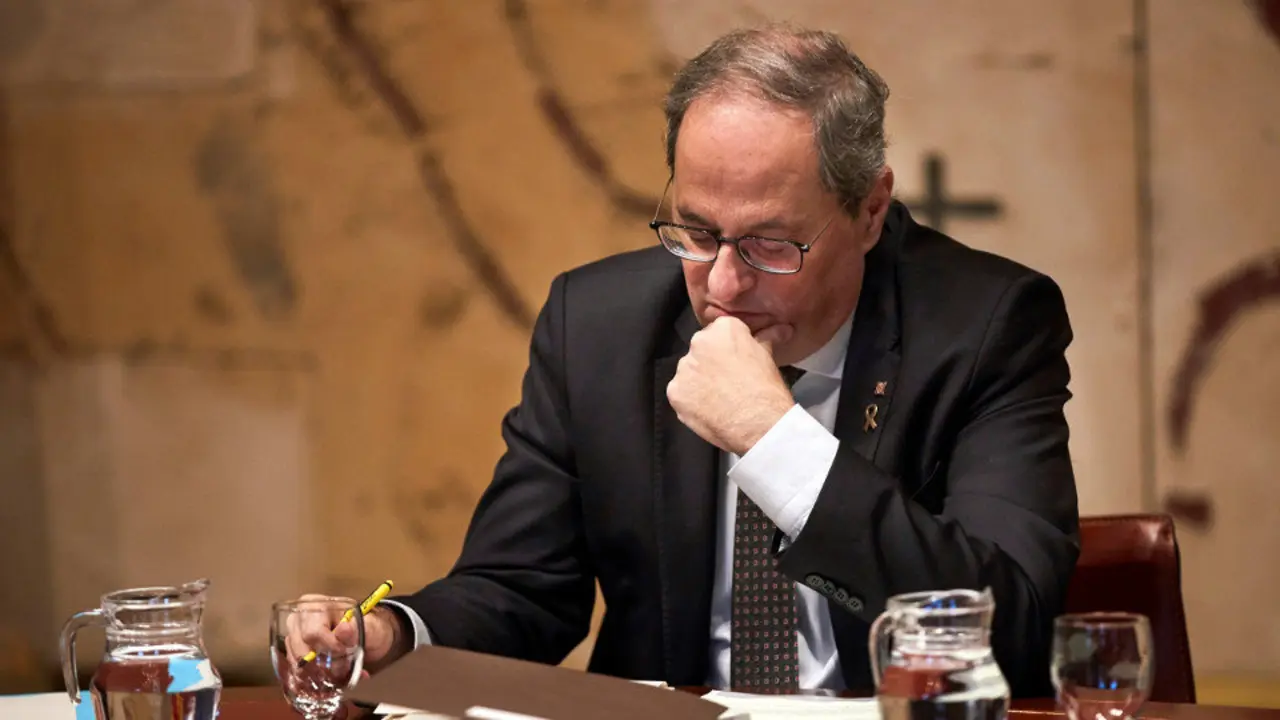 El presidente de la Generalitat, Quim Torra. ALEJANDRO GARCÍA (EFE)
