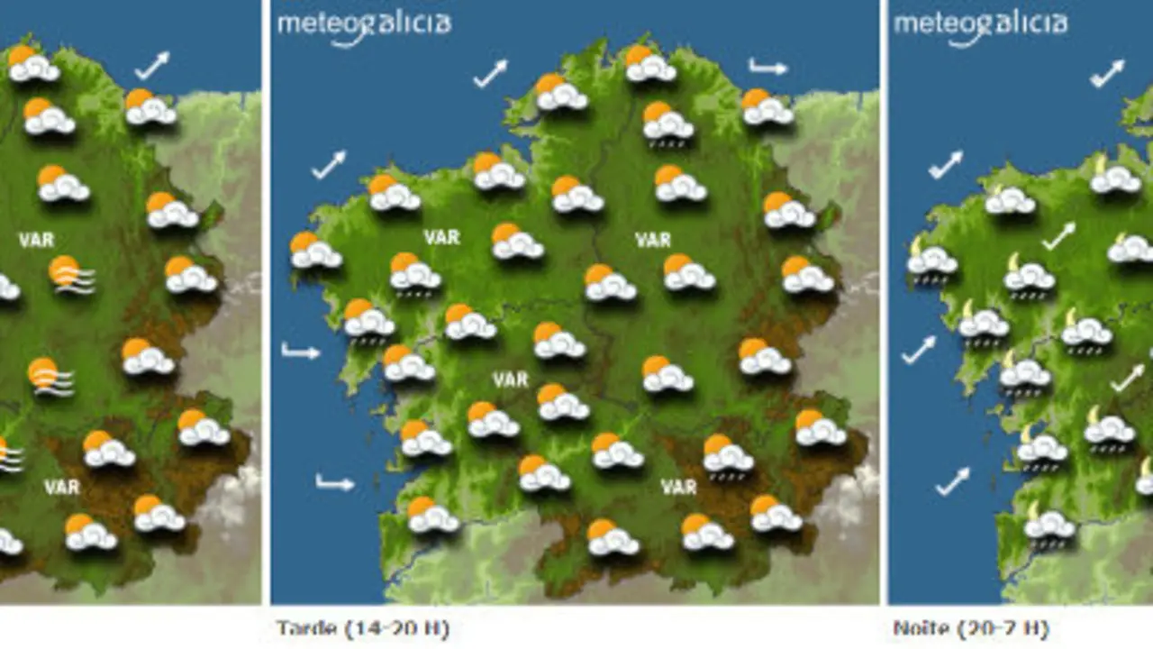 Previsi&oacute;n do tempo para este s&aacute;bado.METEOGALICIA