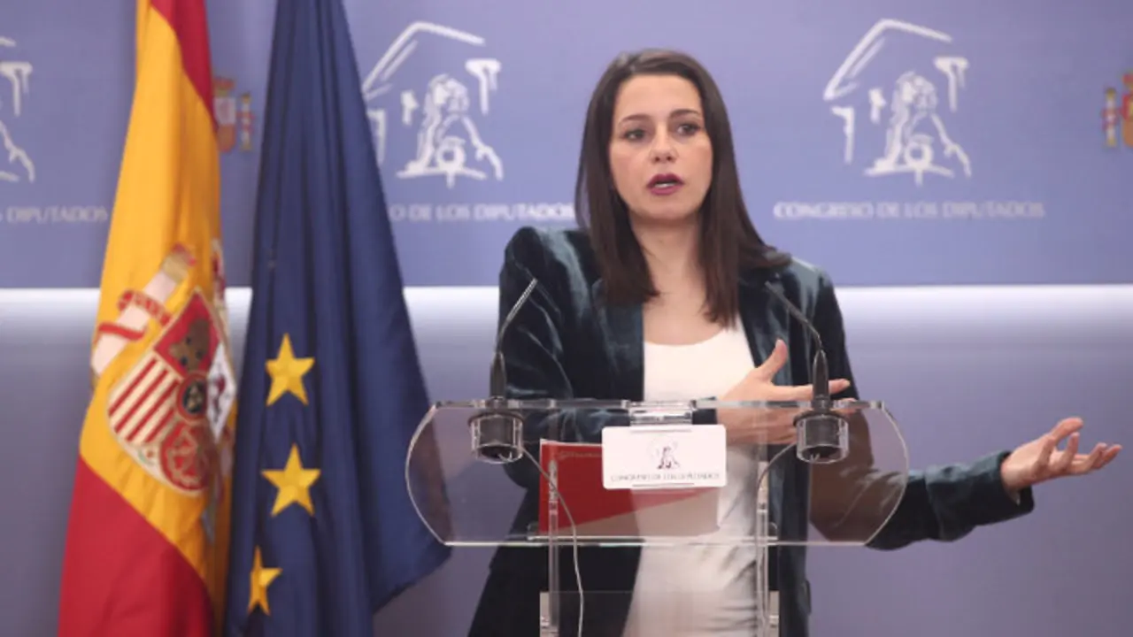 Inés Arrimadas, este viernes en el Congreso. EFE