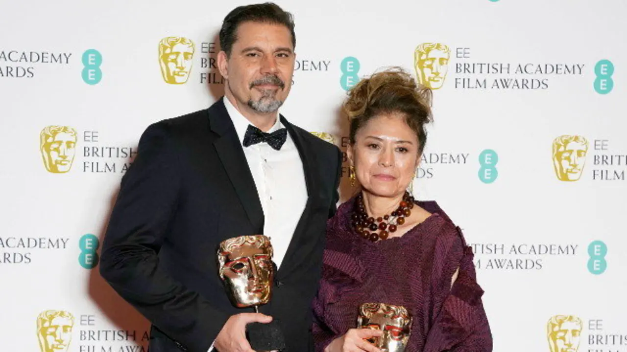 Sergio Pablo xunto á produtora Jinko Gotoh. EFE