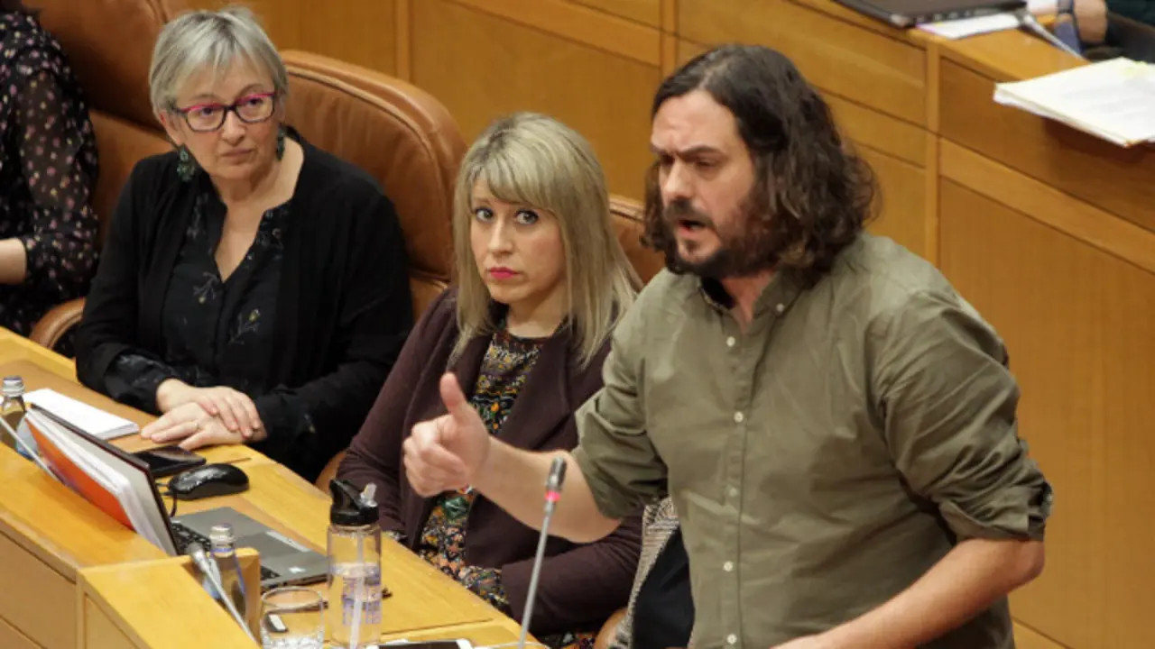 O portavoz do Grupo Común da Esquerda no Parlamento, Antón Sánchez. PEPE FERRÍN (AGN)