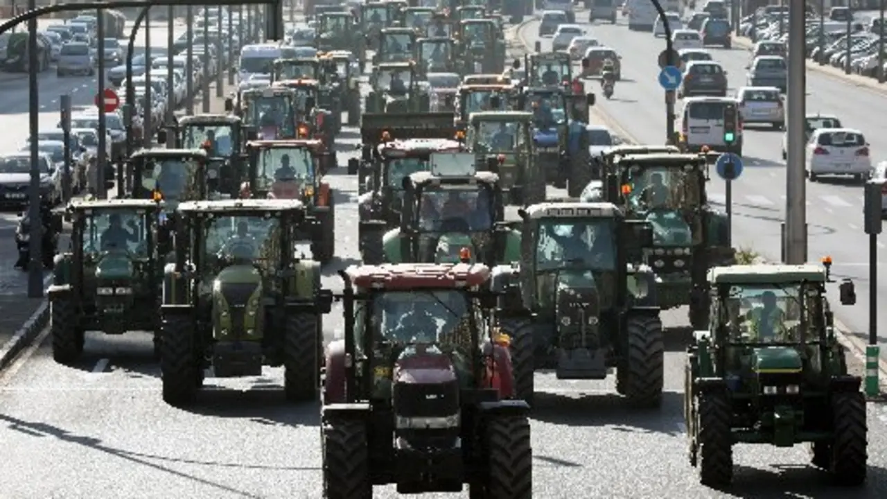 Tractorada en Valencia. EFE