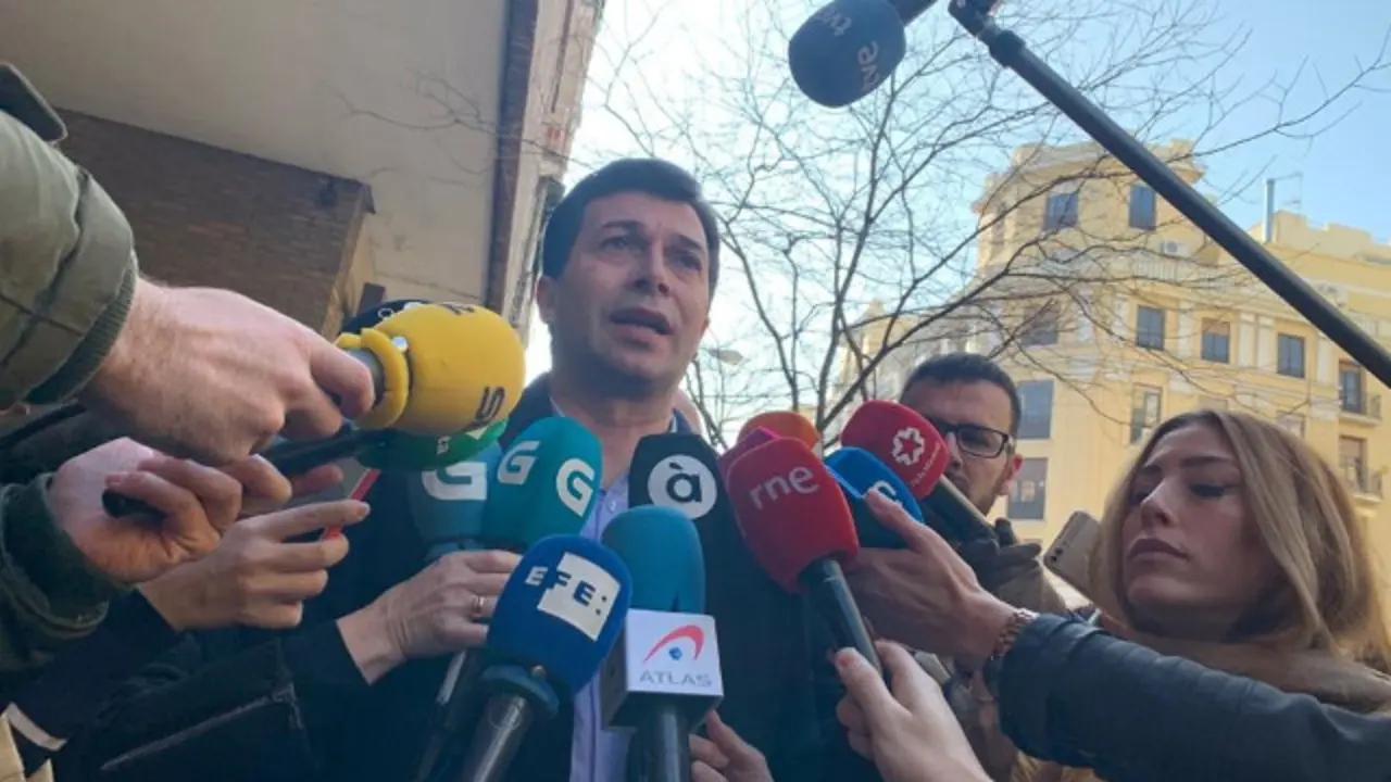 Gonzalo Caballero, en Ferraz. EUROPA PRESS