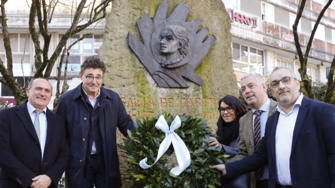 Ofrenda realizada en Santiago. LAVANDEIRA JR (EFE)