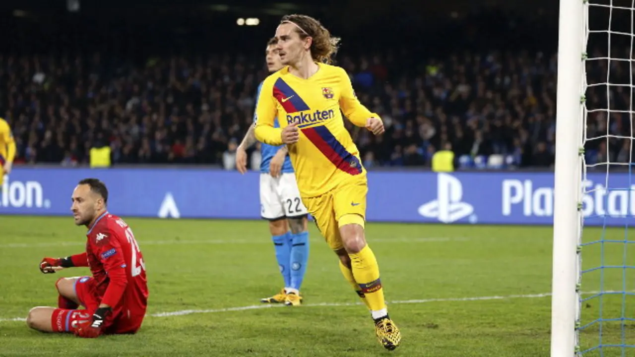 Antoine Griezmann, en Nápoles. FABIO SASSO (Efe)