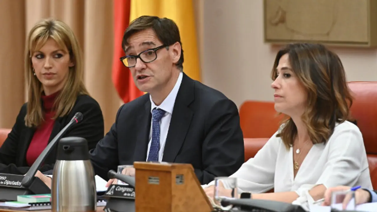 Salvador Illa, na súa comparecencia no Congreso. FERNANDO VILLAR (Efe)