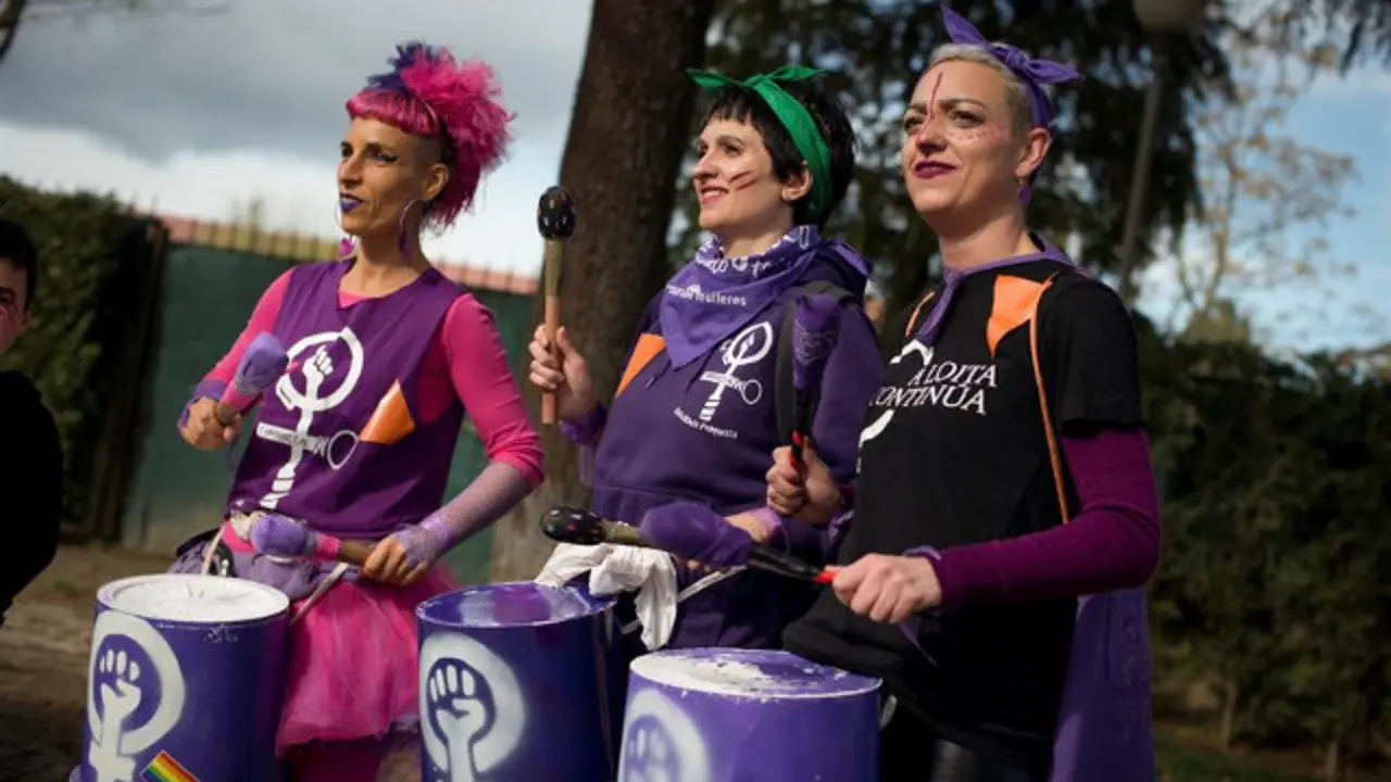 Marcha feminista en Verín. EFE