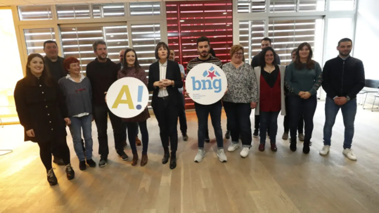 Pontón, en la presentación de la candidatura del BNG en Lugo. XESÚS PONTE