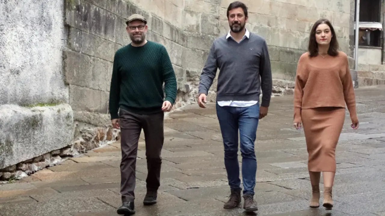 Noriega, Gómez-Reino y Solla, este miércoles en Santiago. PEPE FERRÍN (AGN)