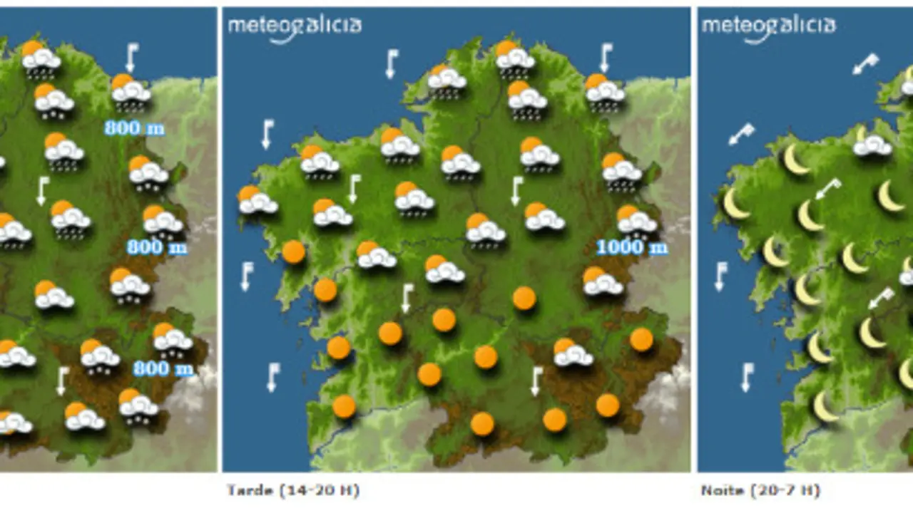 Previsión para este luns. METEOGALICIA