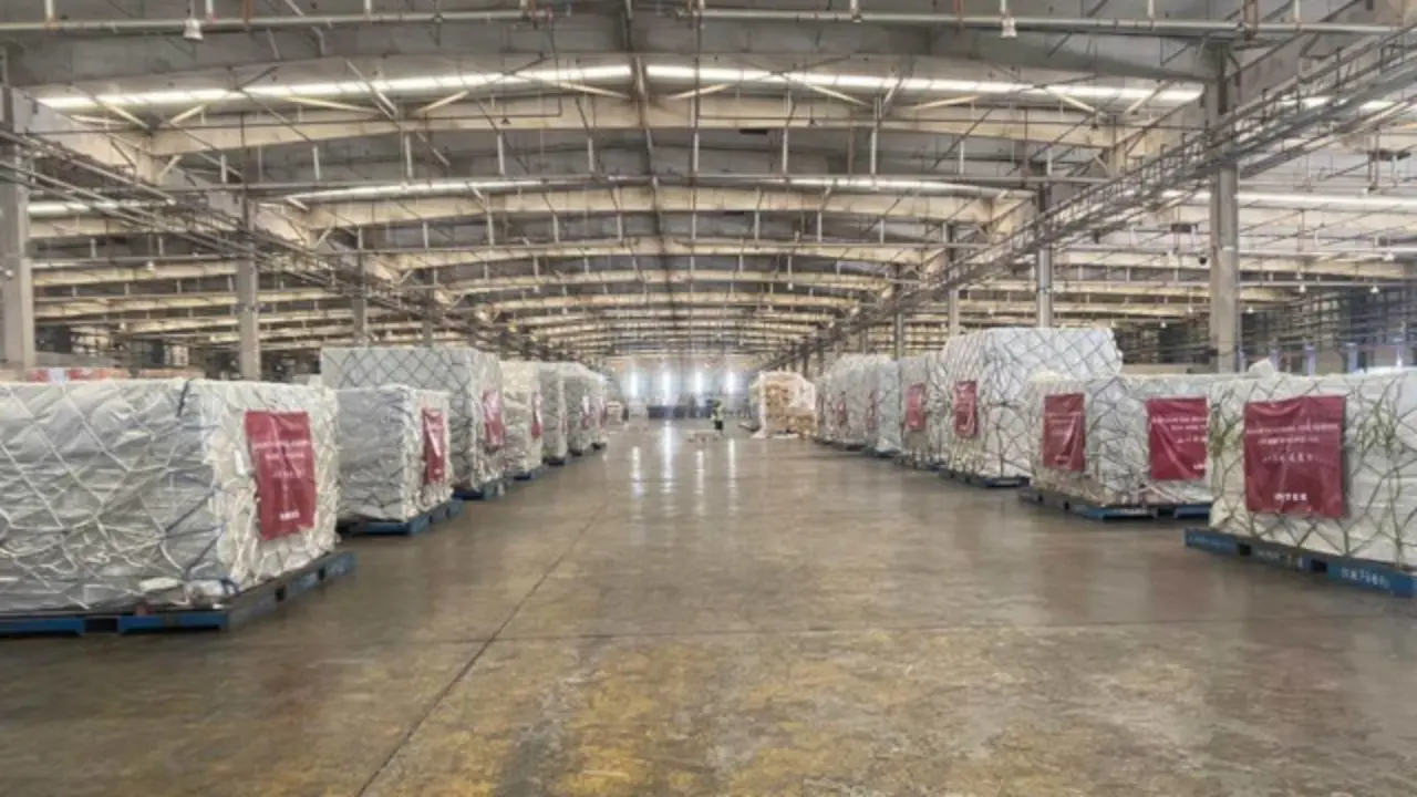 Parte del material enviado al país desde China