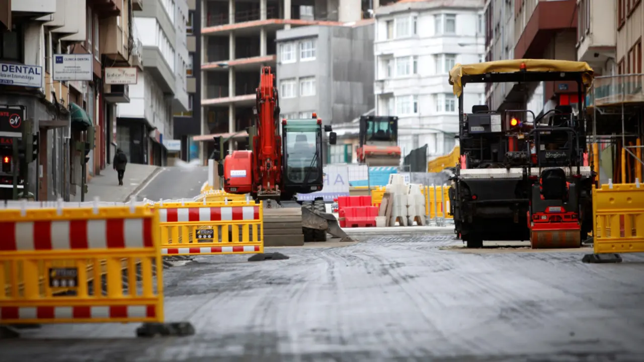 Obras paradas en A Coruña.EFE