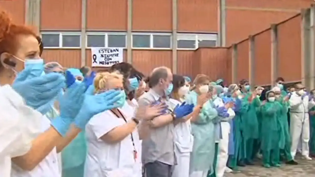 Personal sanitario del Severo Ochoa de Leganés. TVE