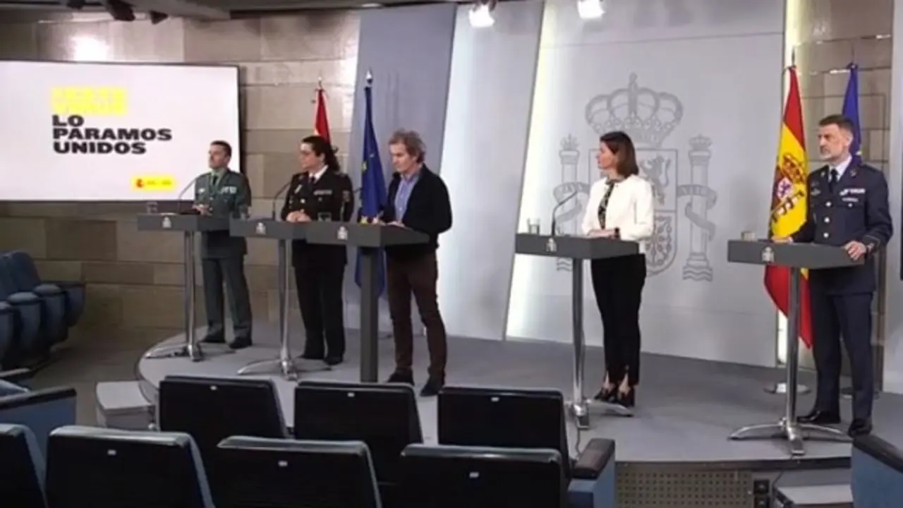 Rueda de prensa para informar de la evoluci&oacute;n de la pandemia. EP