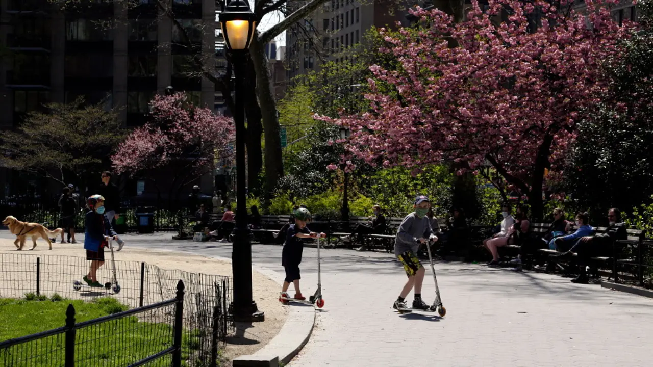 Niños en un parque de Nueva York. EFE