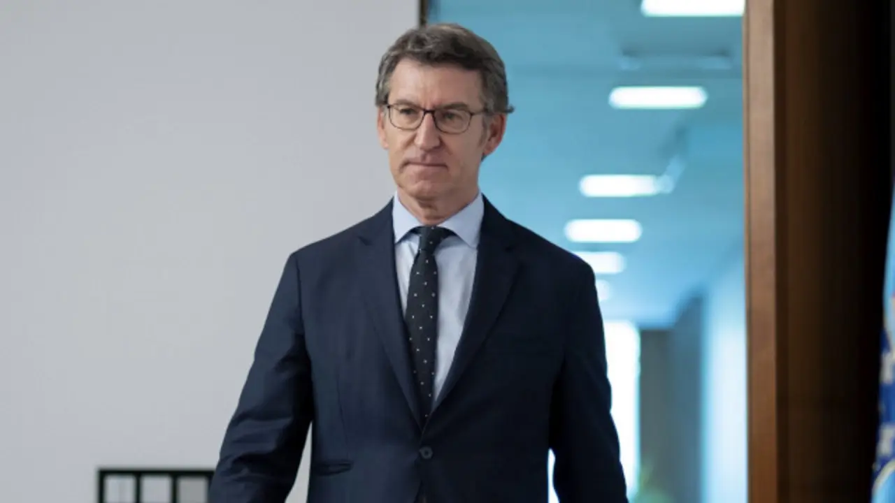 O presidente da Xunta, Alberto Núñez Feijóo, durante a rolda de prensa tras a reunión do consello da Xunta. EFE