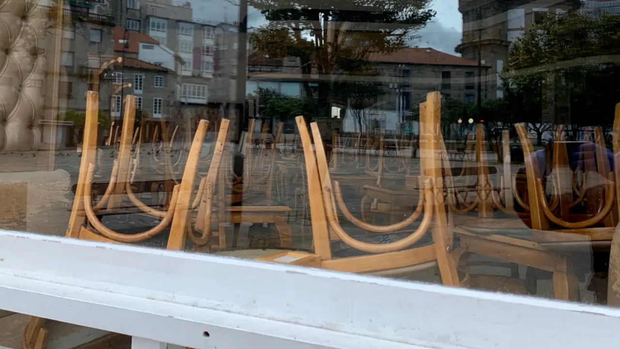 Local de hostelería, cerrado por el estado de alarma. RAFA FARIÑA