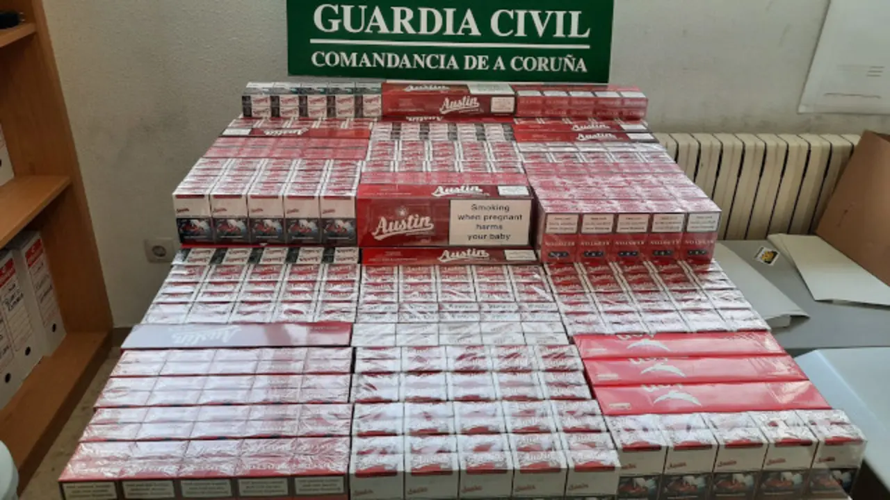 Tabaco intervenido. GUARDIA CIVIL