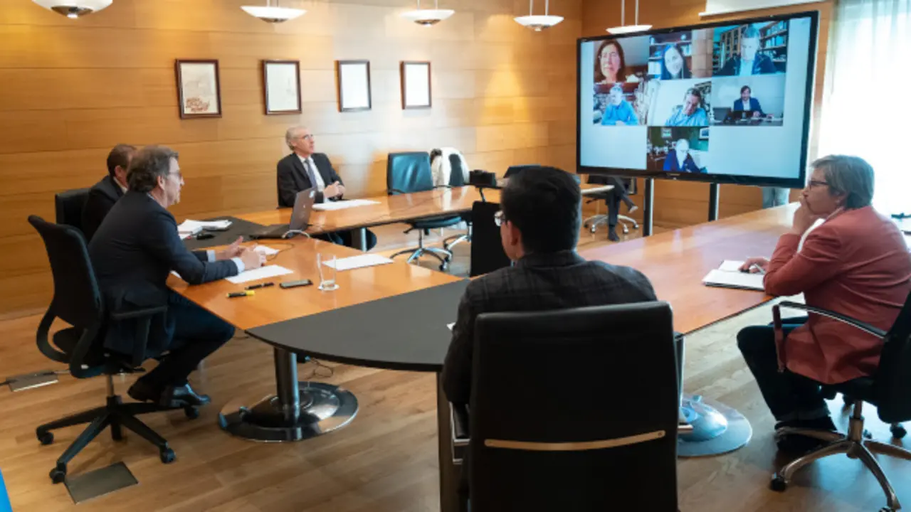 Reunión do Goberno galego co comité de expertos económicos ante a crise do coronavirus. XUNTA