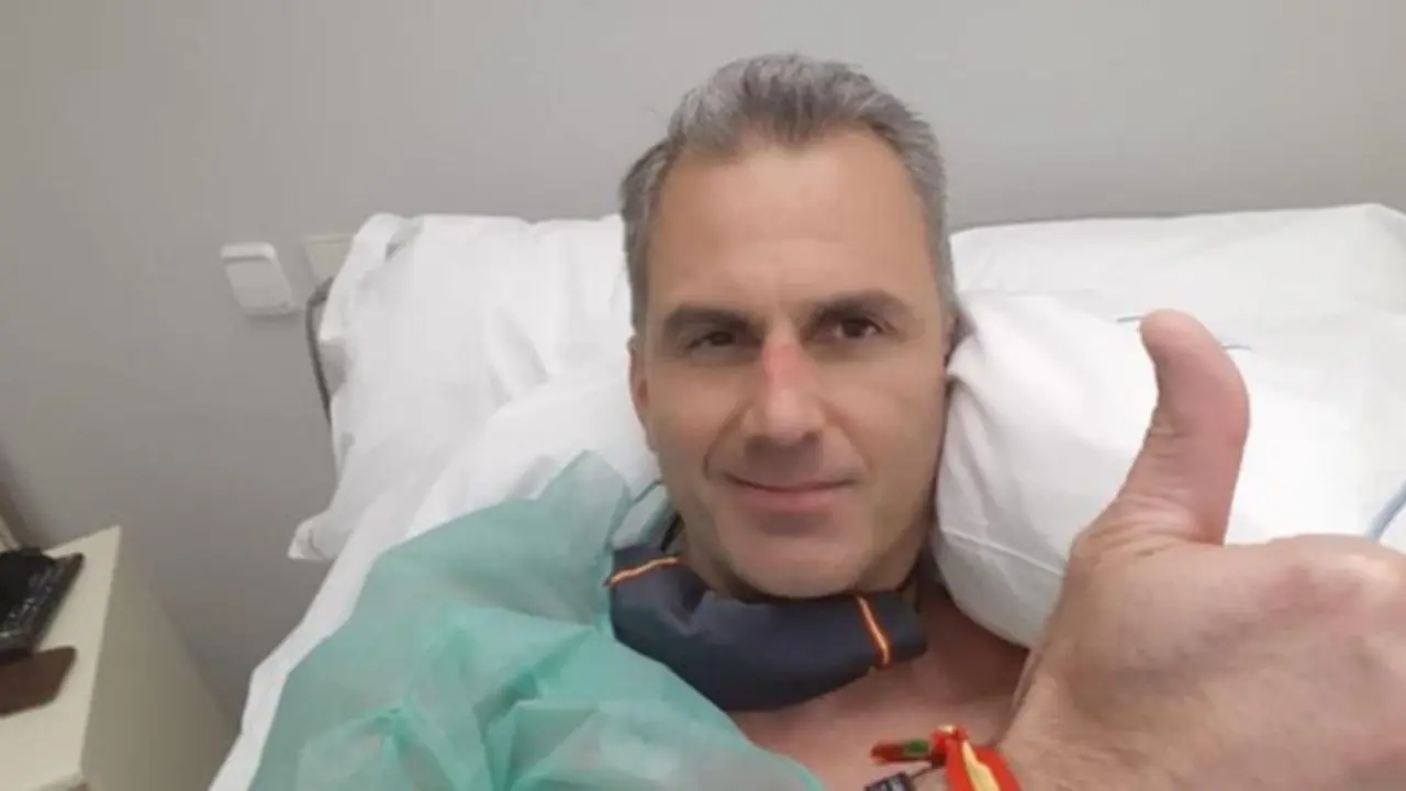 Ortega Smith en el hospital. EP