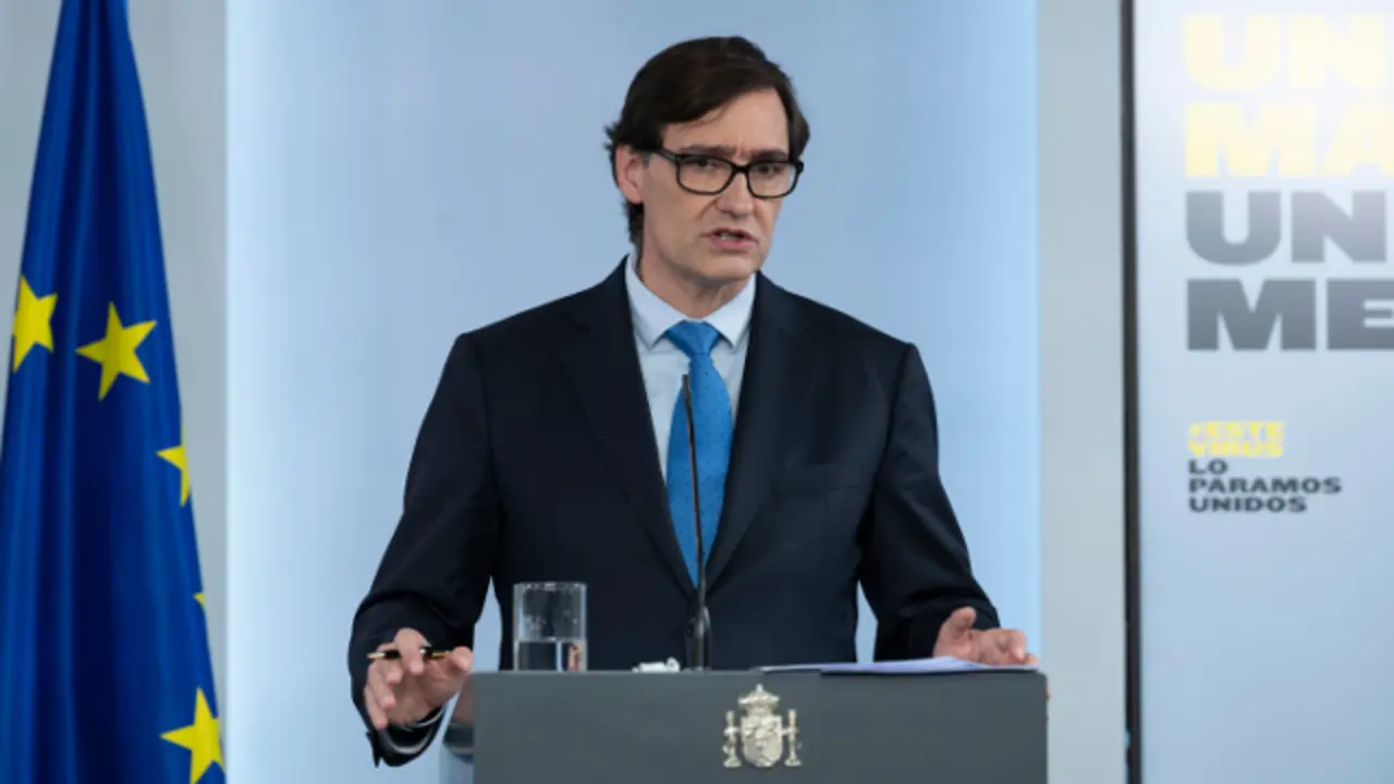 O ministro de Sanidade, Salvador Illa, en rolda de prensa. EUROPA PRESS