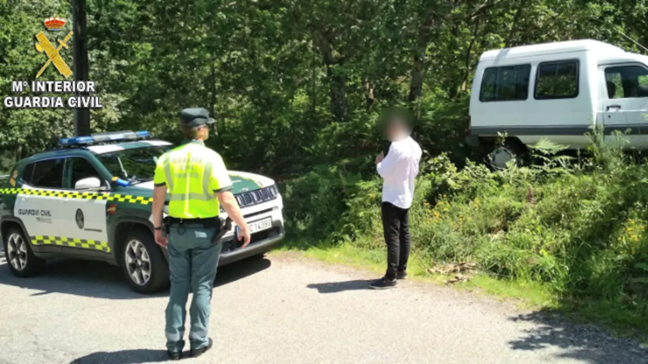 O mozo detido en Gondomar. GARDA CIVIL