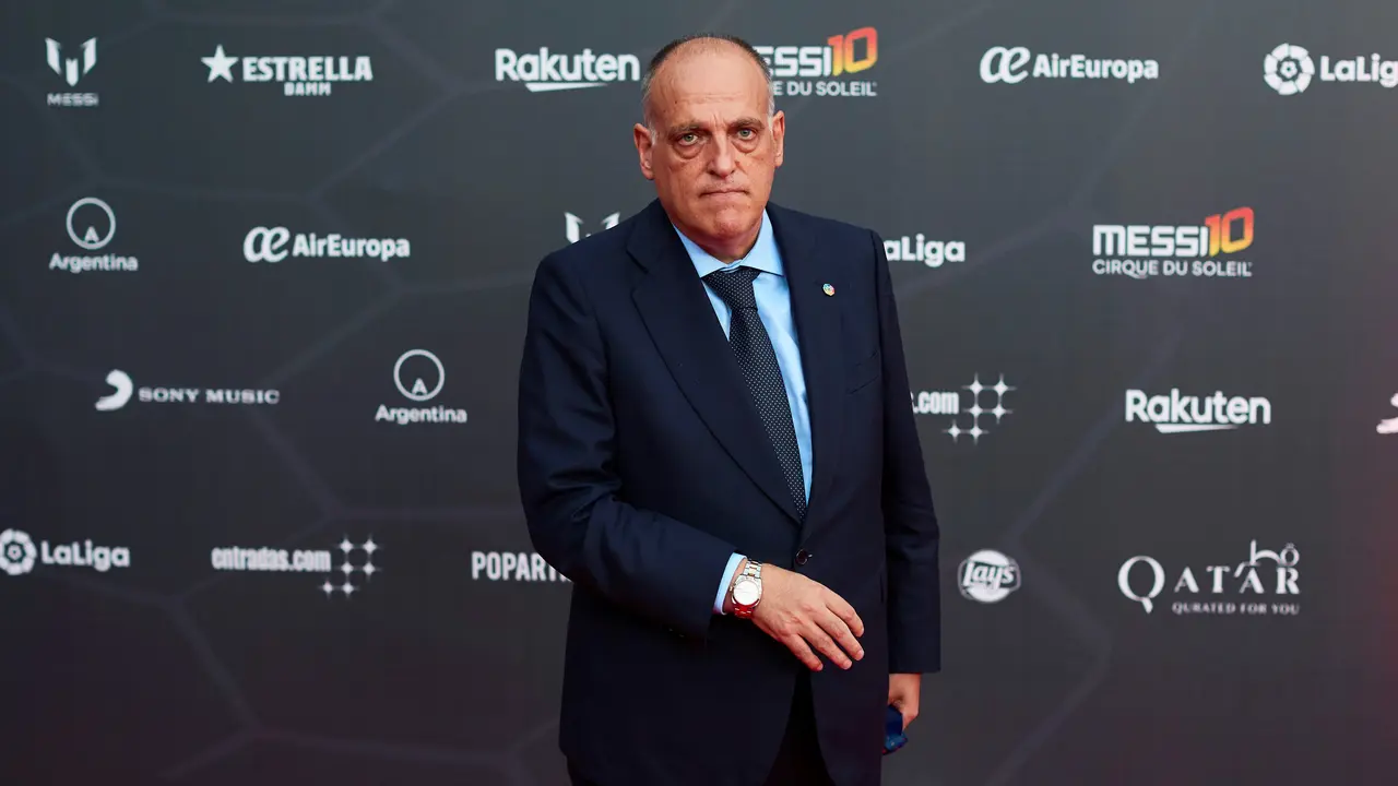 El presidente de LaLiga, Javier Tebas. ALEJANDRO GARCÍA (EFE)