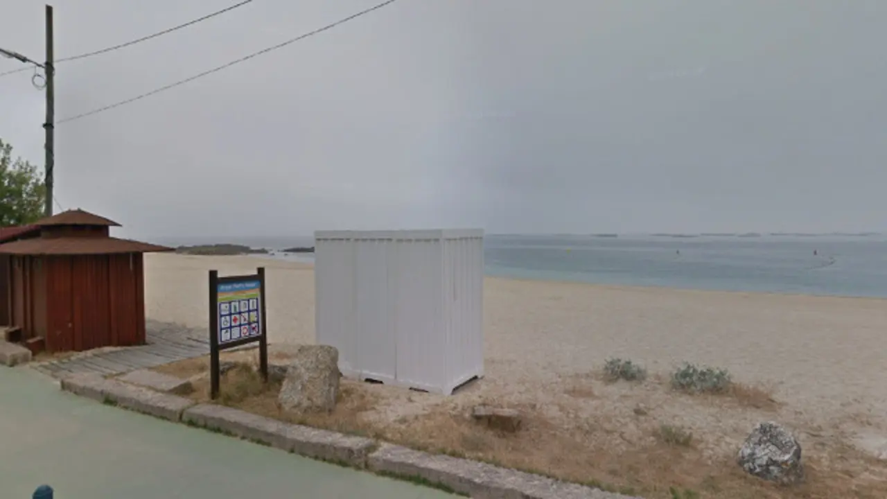 Praia de Porto Maior, en Bueu. GOOGLE MAPS