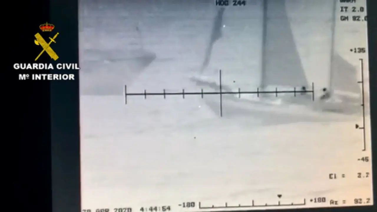 El velero incautado. GUARDIA CIVIL