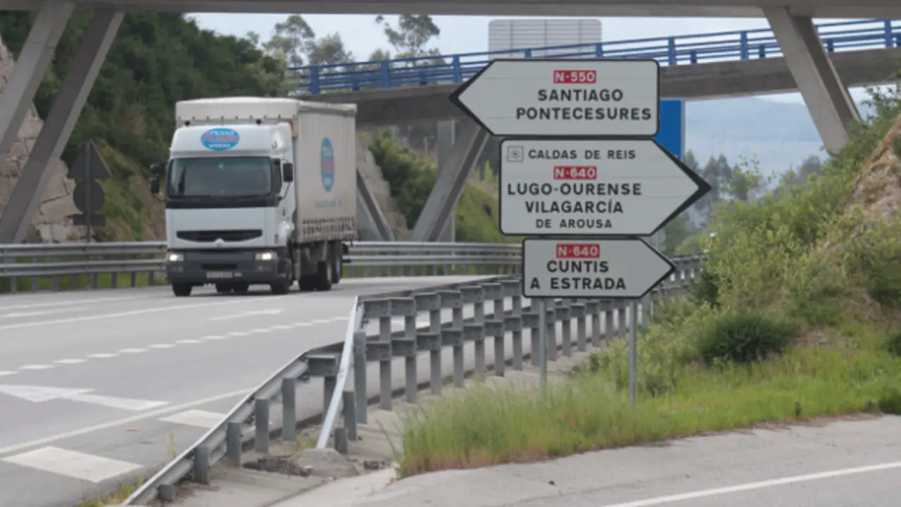 Indicadores nunha vía galega. RAFA FARIÑA
