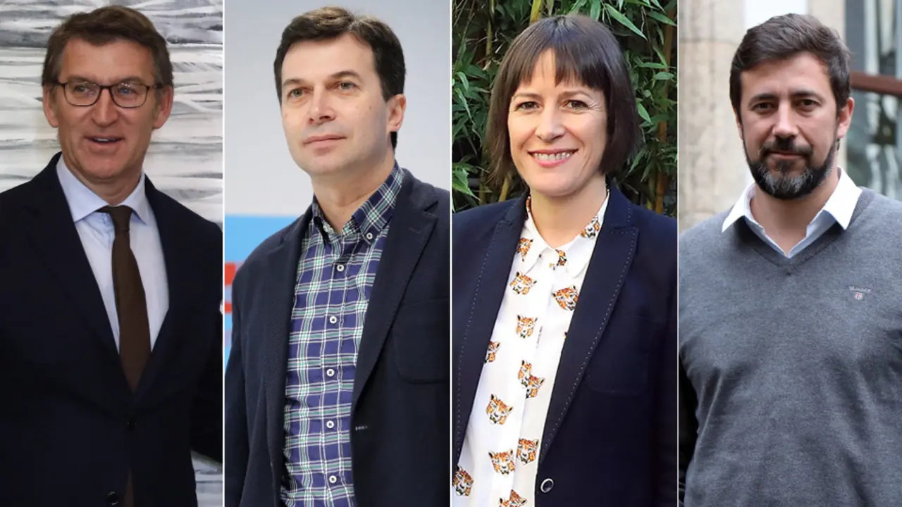 Feijóo, Caballero, Pontón e Gómez-Reino. ARQUIVO